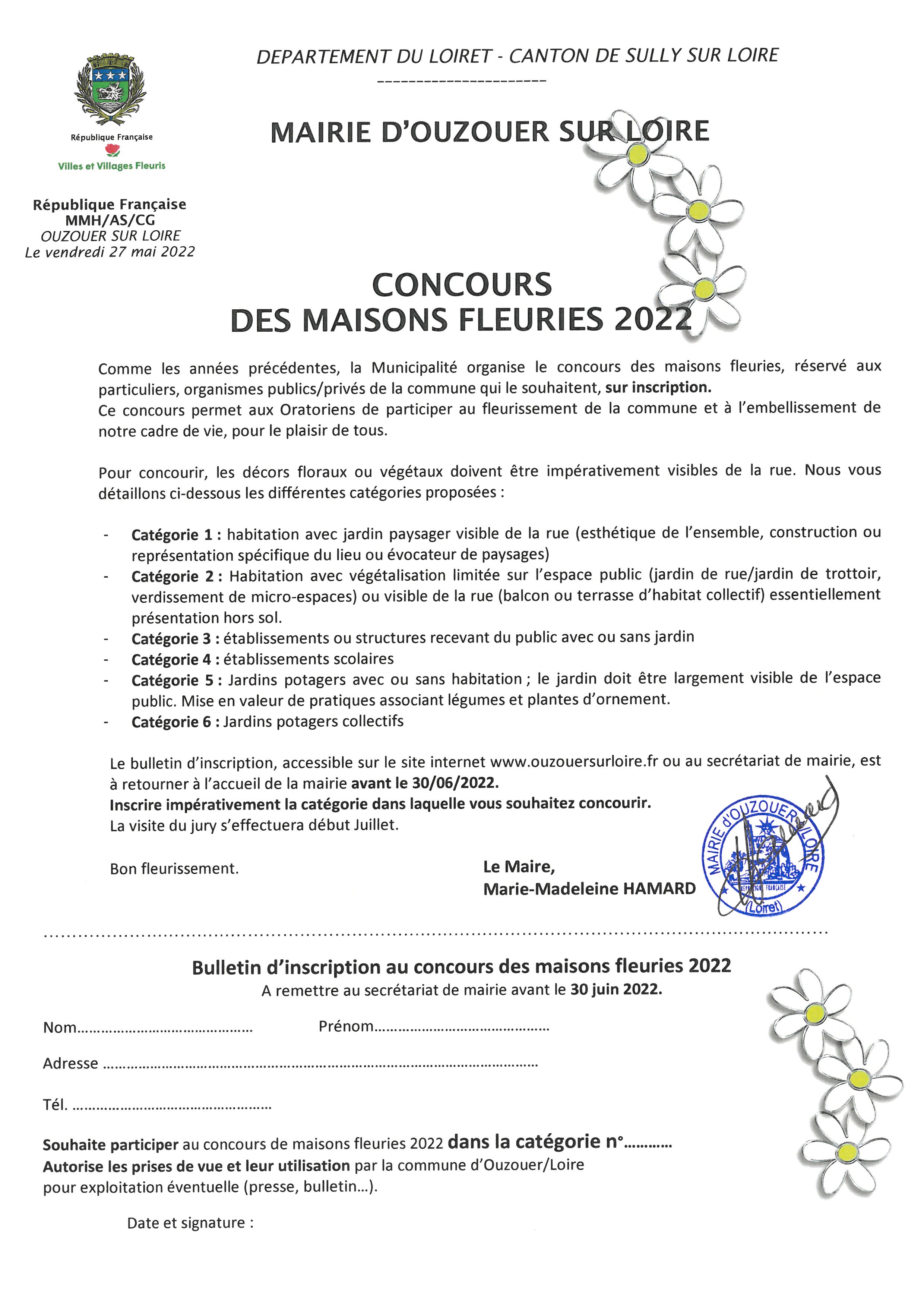 CONCOURS DES MAISONS FLEURIES 2022